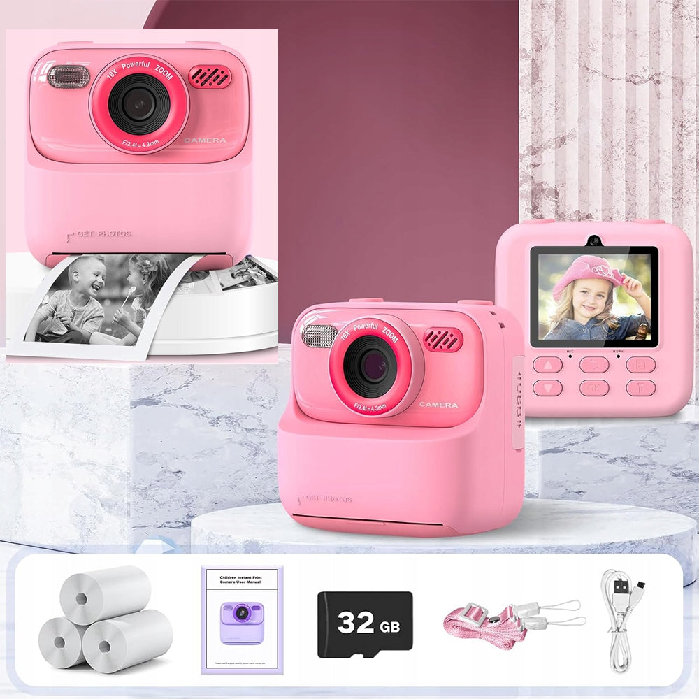CAMERA INSTANT PRINTER POLAROID FOR CHILDREN WITH FLASH +3 ROLLS Brand no brand