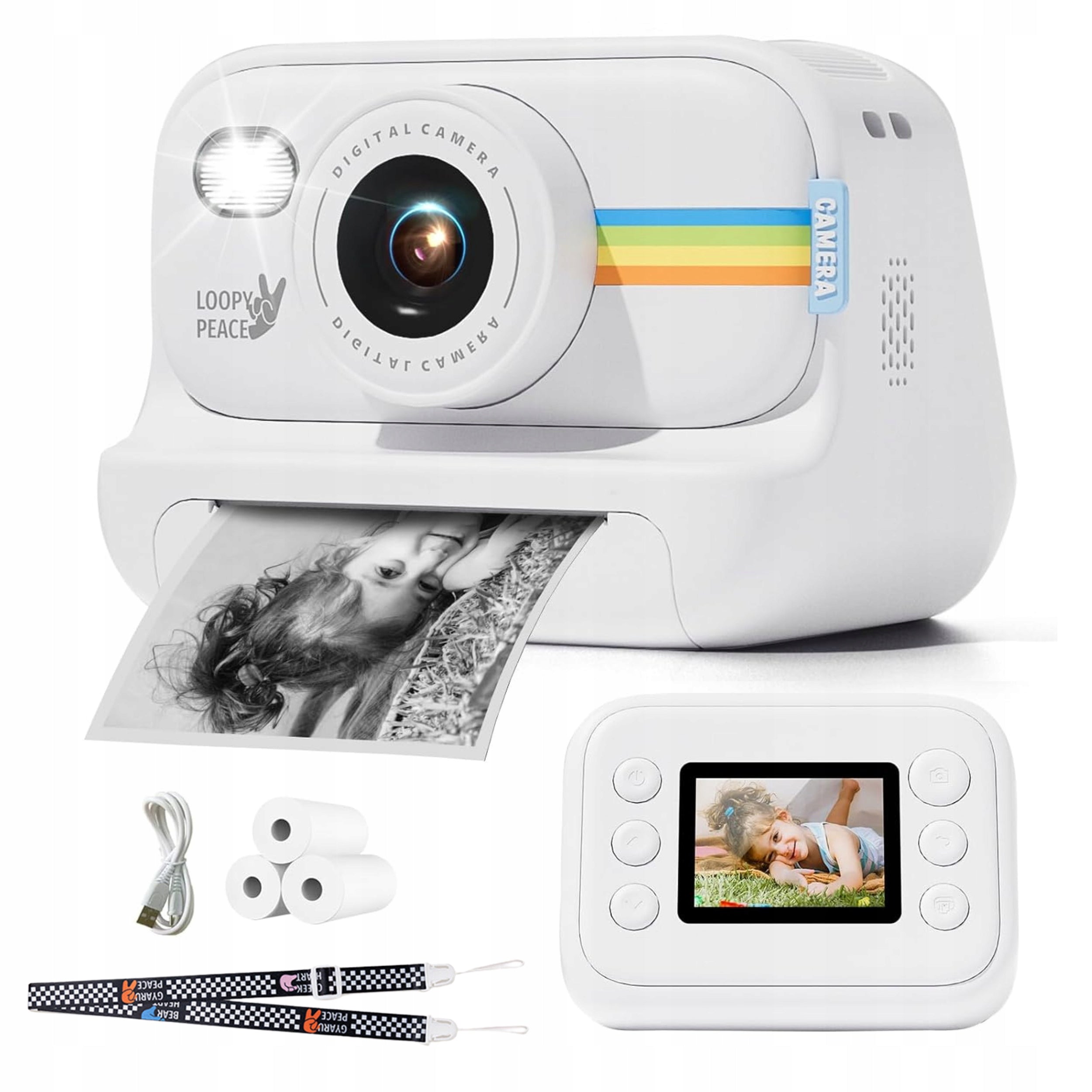 CAMERA INSTANT TOY FOR CHILDREN WITH PHOTO PRINTER FOR COLORING
