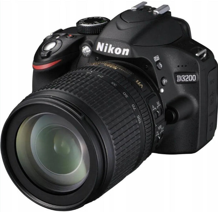 CAMERA NIKON D3200 LENS AF-S 18-105 VR stabilization