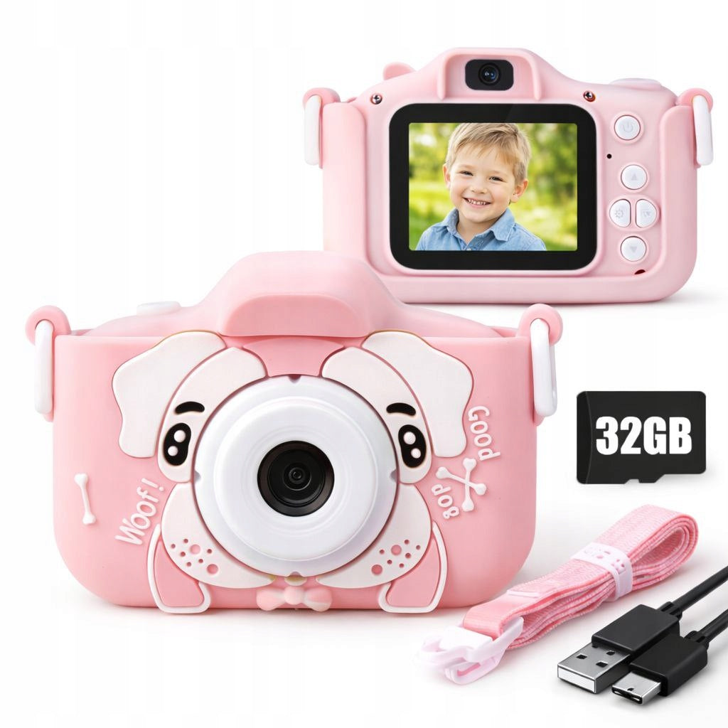 CAMERA PINK FOR CHILDREN DOG 40MP SELFIE + VIDEO 1080P