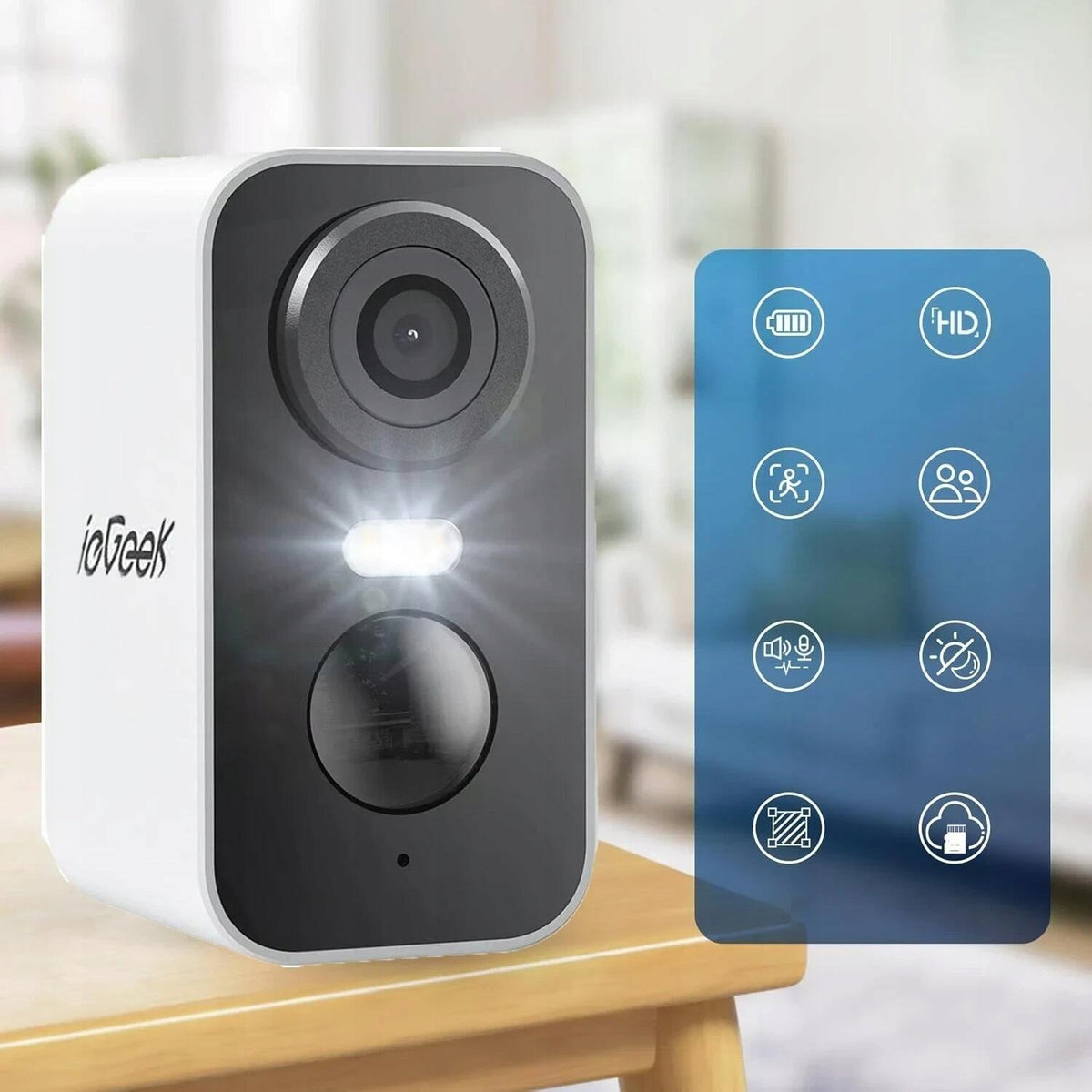 CAMERA Rechargeable WIFI 100% WIRELESS BATTERY OPERATED SUPER HD 3MPX 64GB Packaging status original