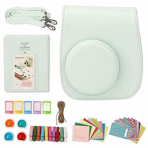CAMERA SET FUJIFILM MINI 12 BAG CASE STICKER FRAME FILTERS