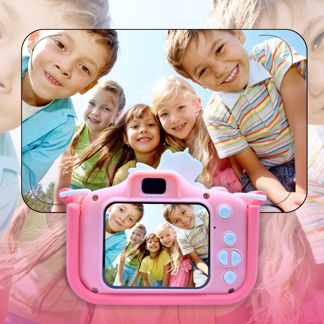 CAMERA UNICORN PINK 12MPX FOR CHILDREN SELFIE GAMES + CARD SD 32 GB Resolution 12 Mpx