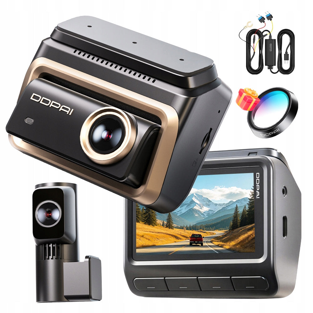 CAMERA VIDEO RECORDER DDPAI Z90 MASTER 4K HDR FRONT +REAR + HARDWIRE KIT