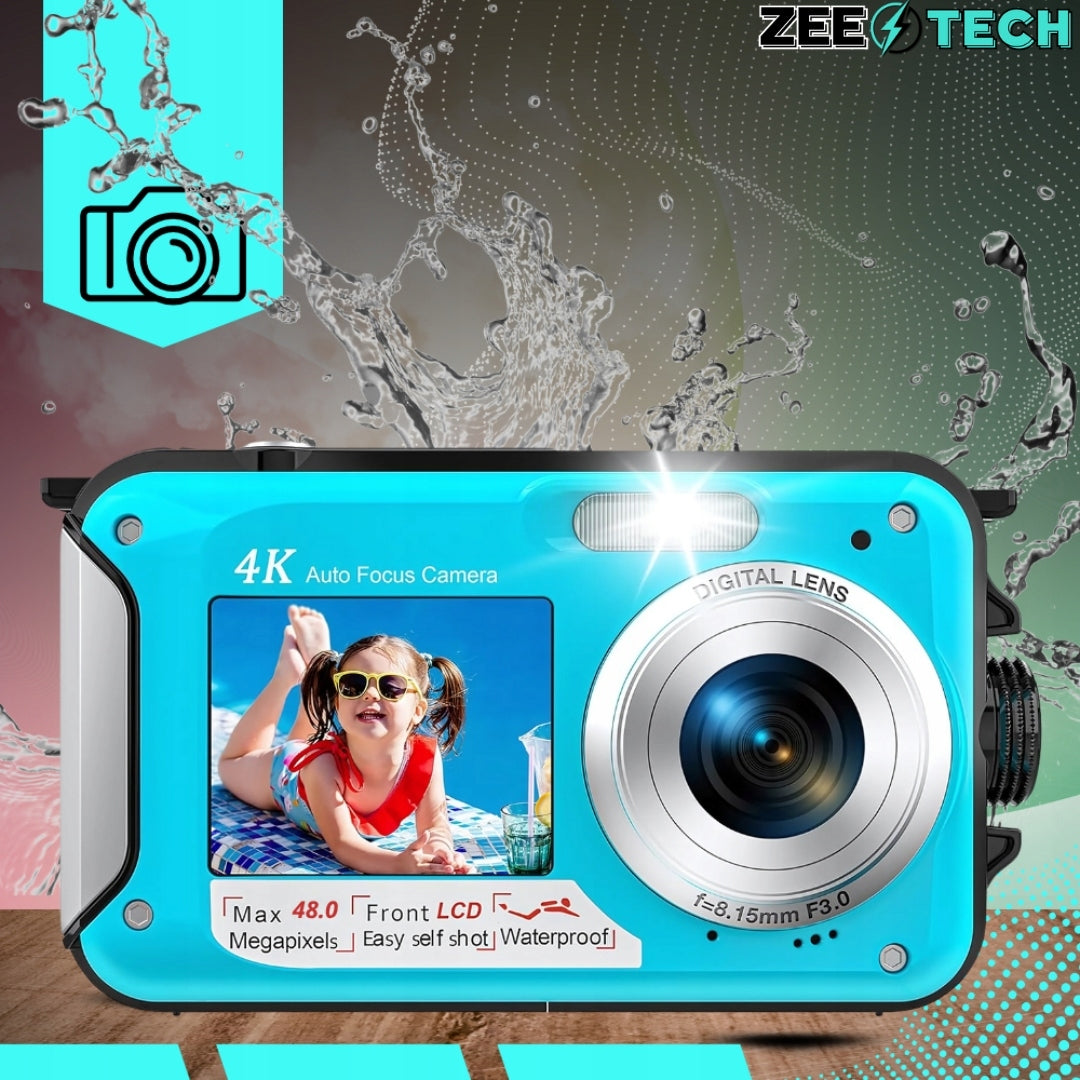 CAMERA WATERPROOF UNDERWATER DIGITAL PHOTO 48Mpx 16x ZOOM CARD 32GB Packaging status original