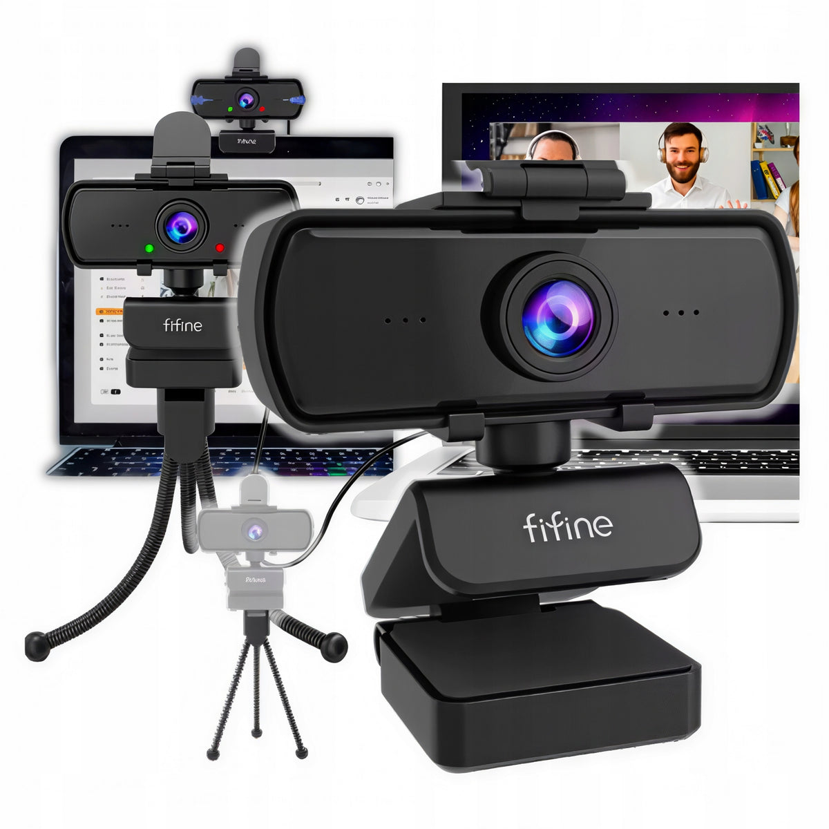 CAMERA WEBCAM MICROPHONE TRIPOD AUTOFOCUS FIFINE K420 HD1440p