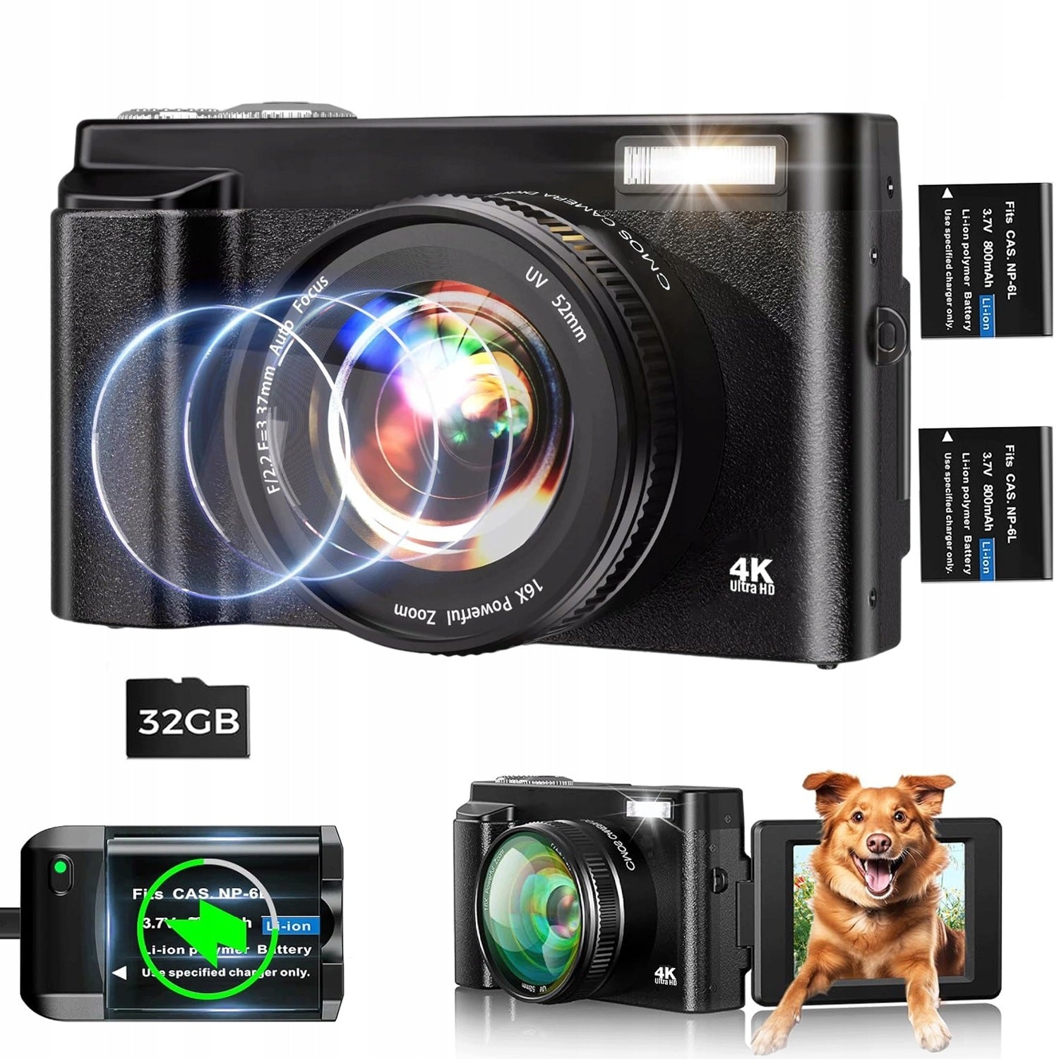 CAMERA WITH AUTOFOCUS AND BUILT-IN FLASH FOR RECORDING IN DARK CONDITIONS Manufacturer code PixPro C1