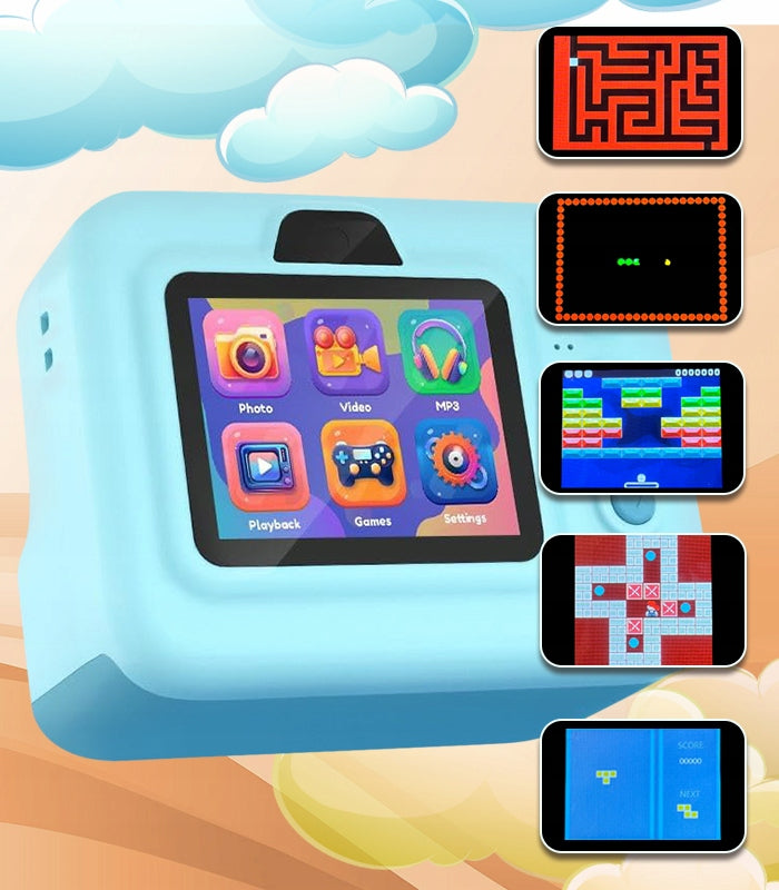 CAMERA WITH PRINTER BLUE VIDEO GAME PRINTING 3 ROLLS USB Manufacturer code APARAT Z DRUKARKĄ NIEBIESKI  Gordon