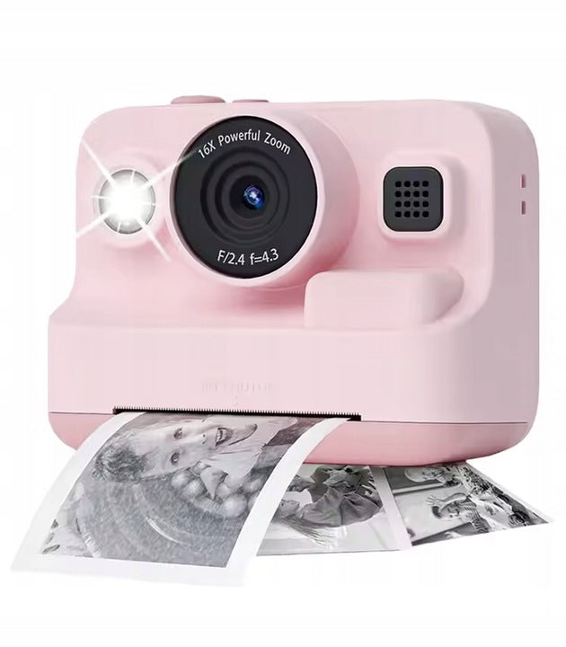 CAMERA WITH PRINTER PINK VIDEO GAME PRINTING 3 ROLLS USB