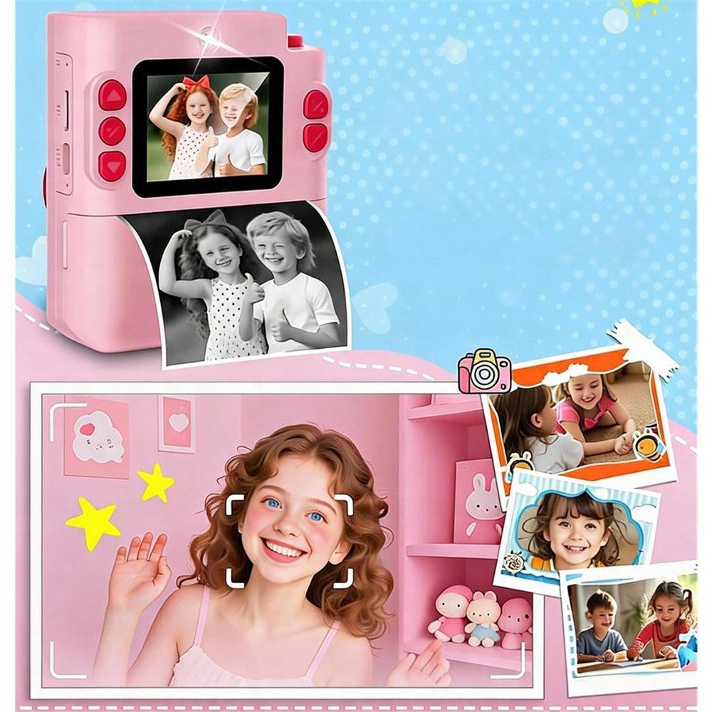 CAMERA WITH THERMAL PRINTER FOR CHILDREN 1080P 32GB PINK Packaging status original