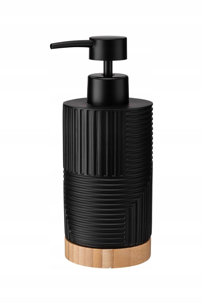CAMINO SOAP DISPENSER BLACK ROUND GALICJA