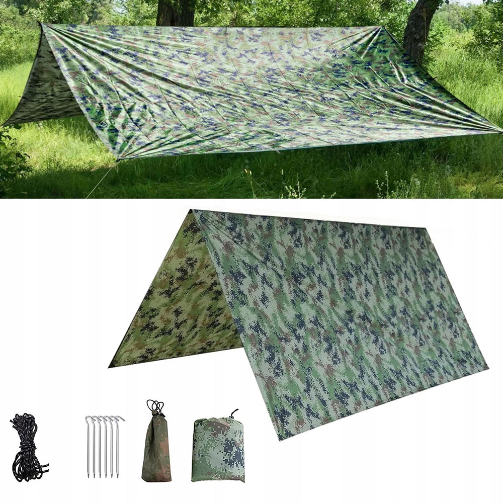 CAMO TARPAULIN 292*298CM REINFORCED CAMOUFLAGE TARP MASKING SHEET