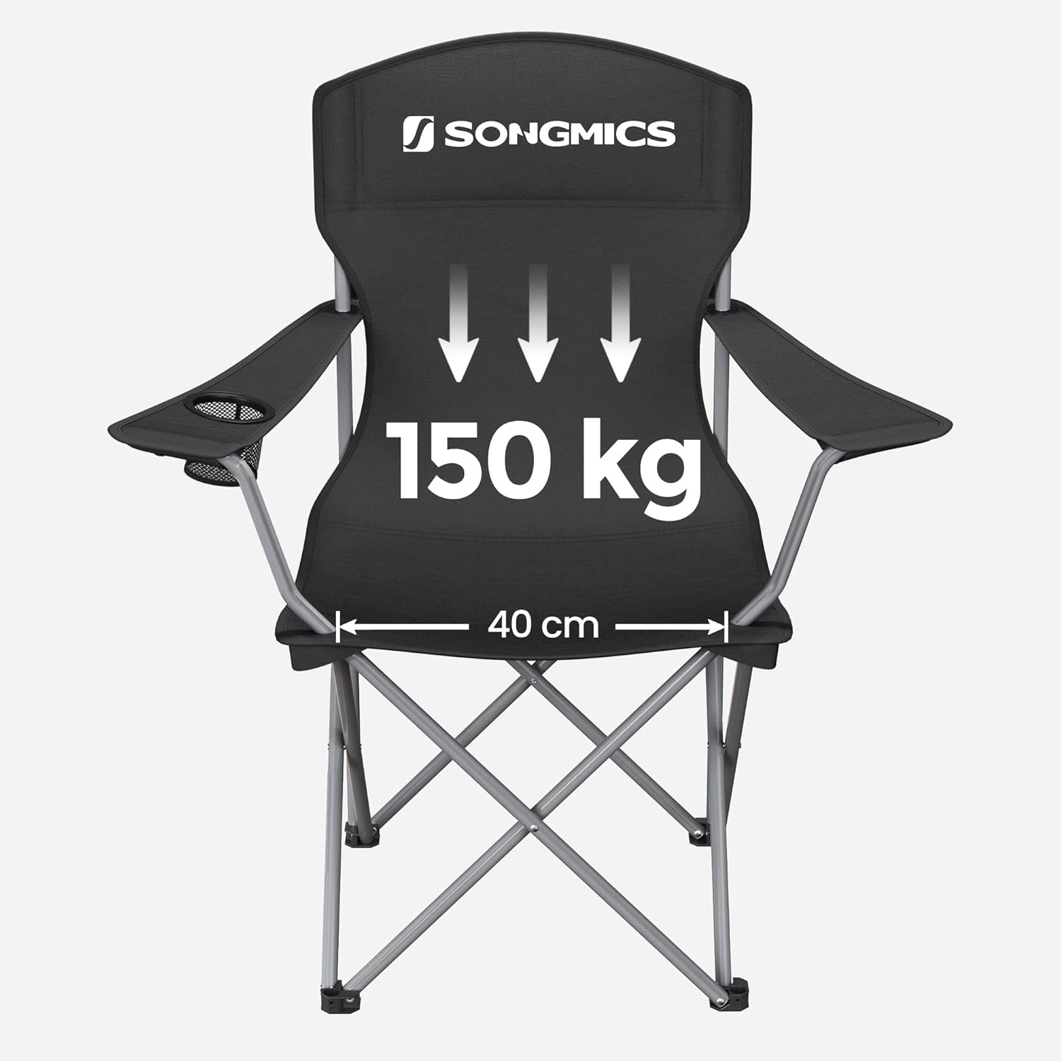 CAMPING CHAIR BLACK SONGMICS Kind chair
