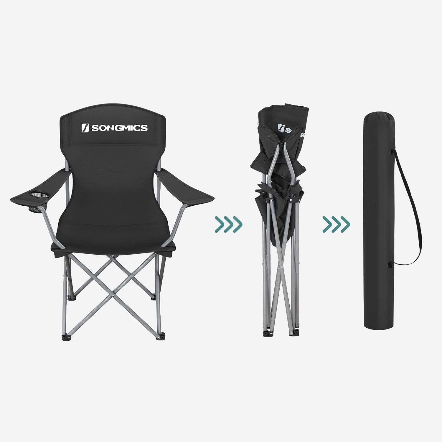 CAMPING CHAIR BLACK SONGMICS Product weight with unit packaging 5.2 kg