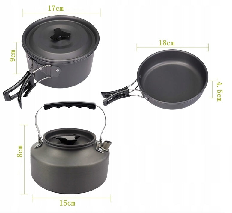 CAMPING COOKWARE SET POTS KETTLE BOWLS CAMPING Manufacturer code RE-902