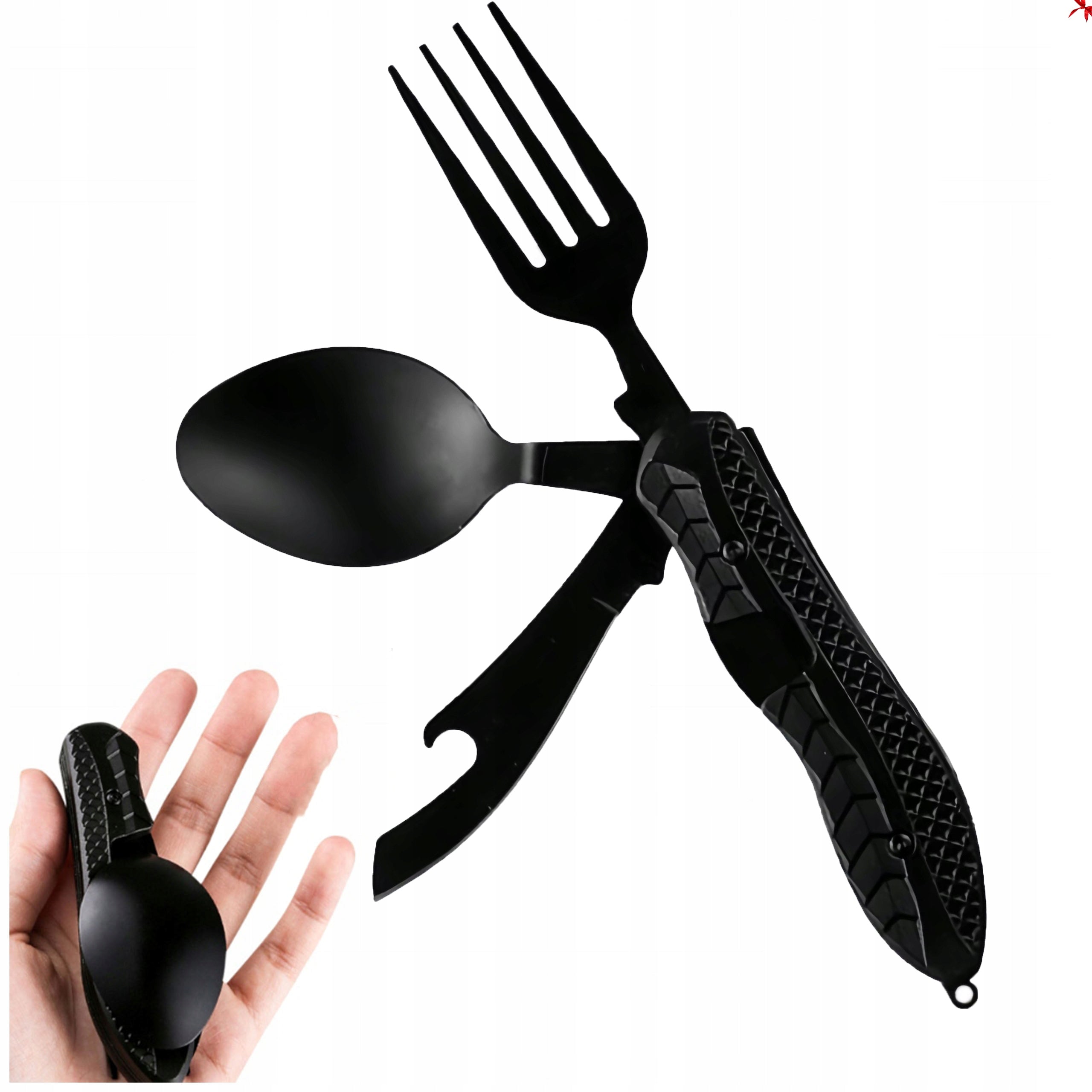 CAMPING CUTLERY TRAVEL FORK SPOON SET HIKING ESSENTIALS 3in1 Brand no brand