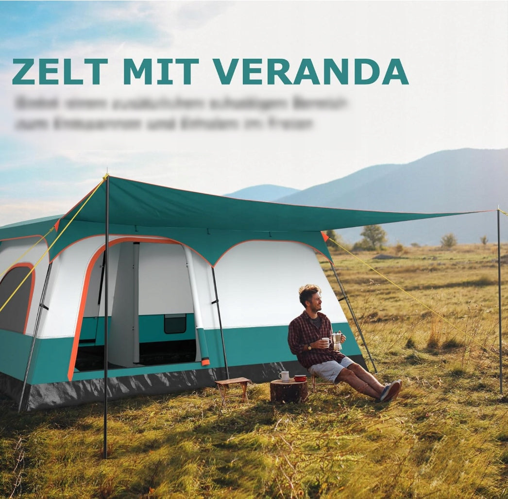 CAMPING FAMILY TENT 8 PEOPLE TUNNEL VESTIBULE FLOOR Manufacturer code NP12016GN-M