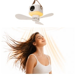 CAMPING FAN FOR TENT PORTABLE WITH LED REMOTE CONTROL LAMP