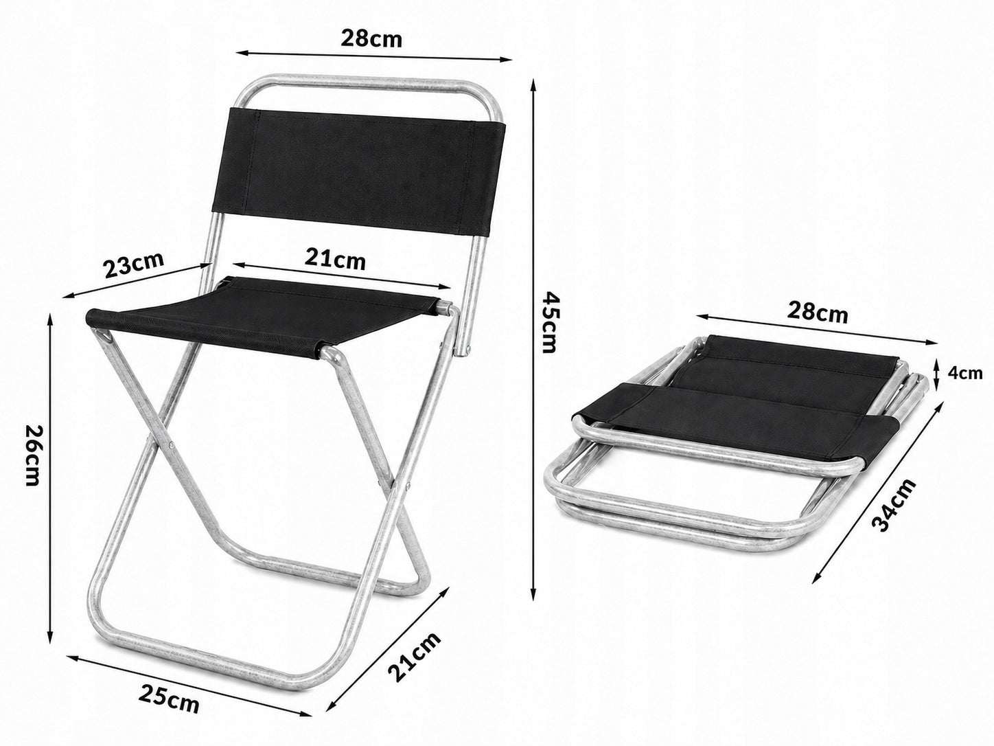 CAMPING FISHING FOLDING HIKING CHAIR WITH BACKREST Brand no brand