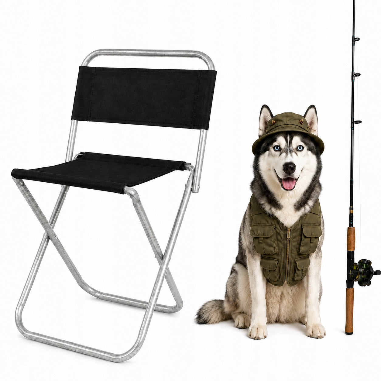 CAMPING FISHING FOLDING HIKING CHAIR WITH BACKREST