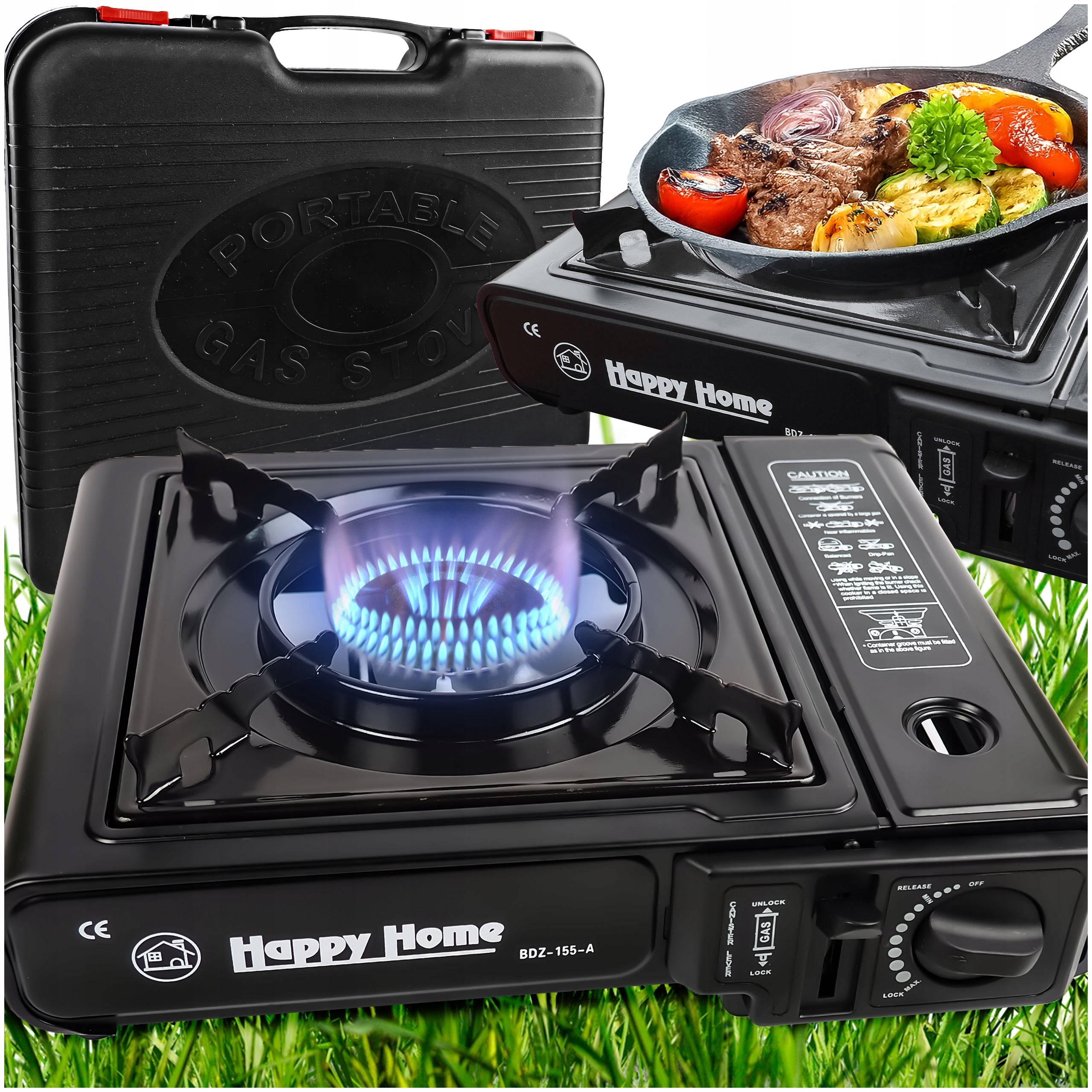 CAMPING GAS COOKER WITH SUITCASE AND ADAPTER Manufacturer code Kuchenka turystyczna Girox w walizce