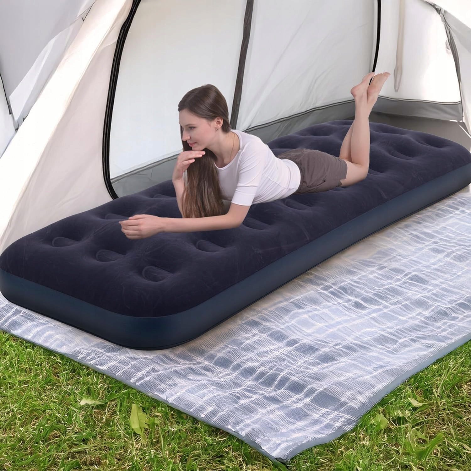CAMPING INFLATABLE MATTRESS FOR 1 PERSON SET FOR INFLATABLE BED MAT Product weight with unit packaging 1.51 kg