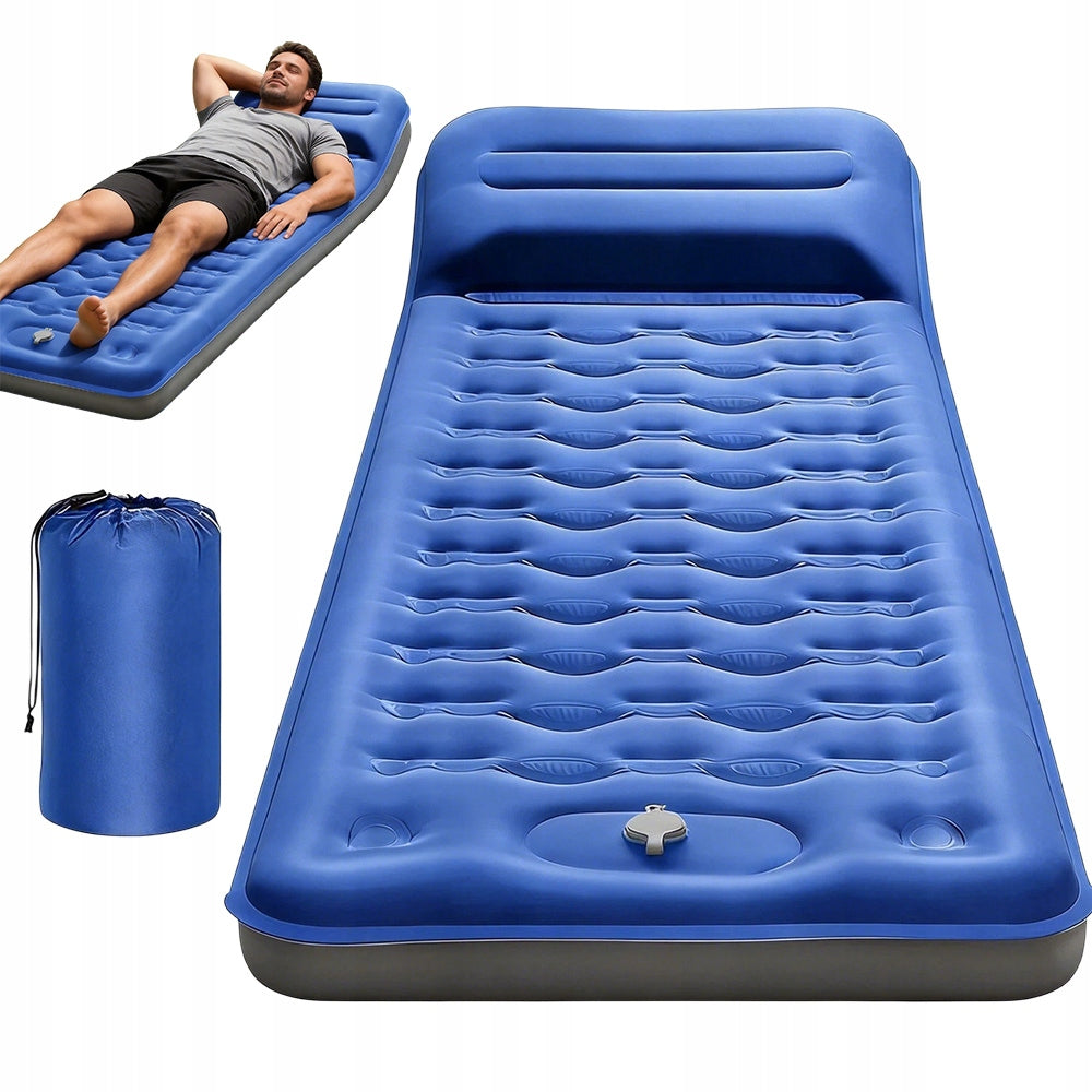 CAMPING MATTRESS INFLATABLE SELF INFLATING WITH FOOT PUMP HIKING MAT