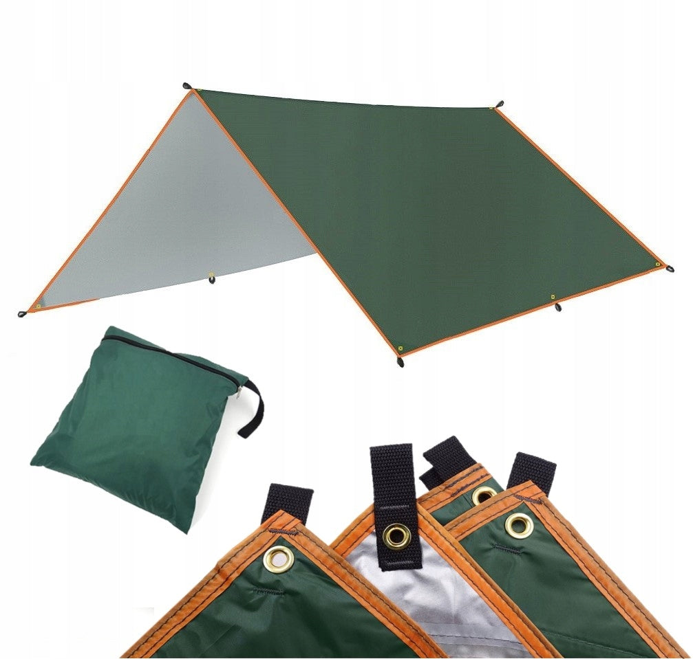 CAMPING SHEET WATERPROOF THERMAL 3X3 m SUN SAIL TARP Packaging status original