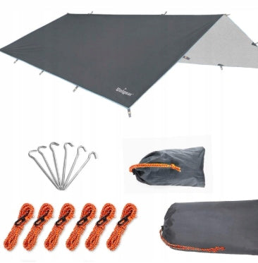 CAMPING TARPAULIN 3x3 m WATERPROOF OXFORD 210D UV50+ WITH PULLS