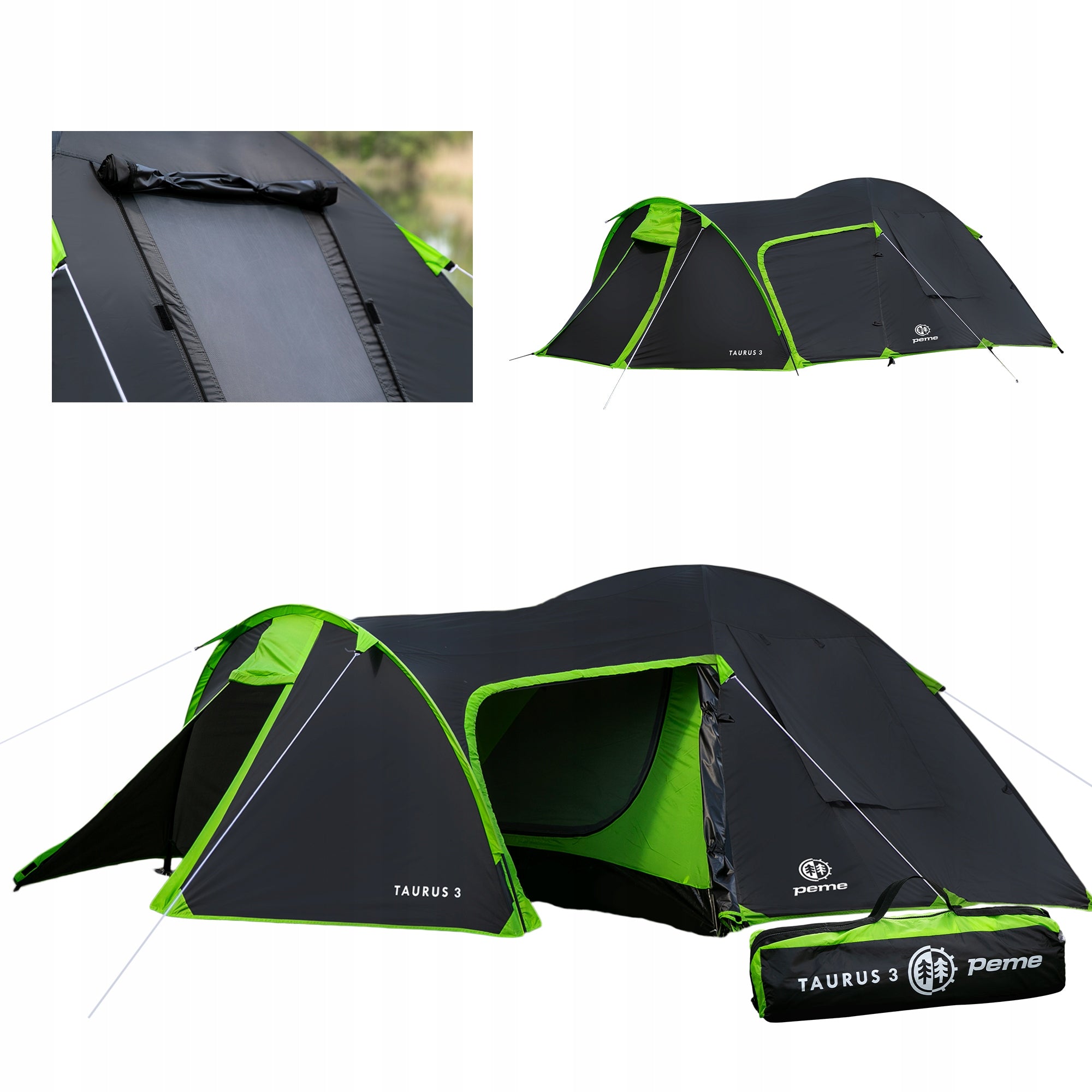 CAMPING TENT 3 PERSON FAMILY WATERPROOF WITH 2 ENTRANCES Brand no brand