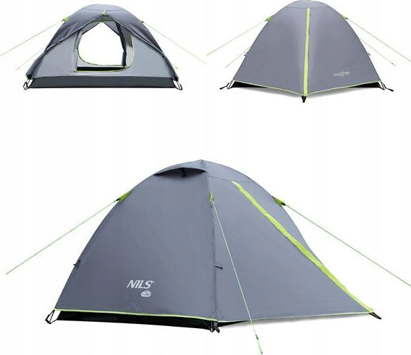 CAMPING TENT EXPLORER NILS CAMP NC6004 3 PERSON GREY 270 Color gray