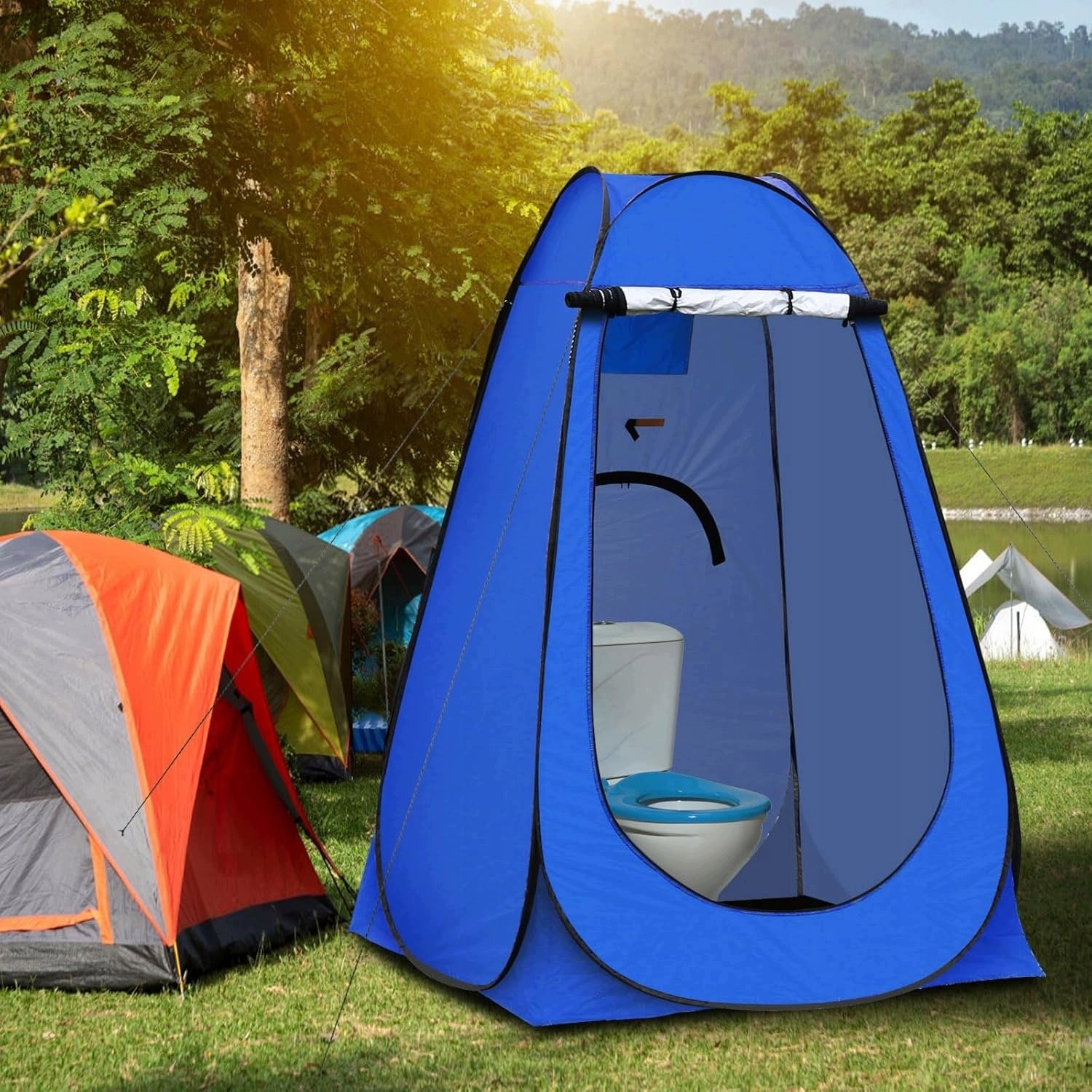 CAMPING TENT FOR SHOWER CHANGING ROOM TOILET PORTABLE FOLDING Manufacturer code 6SP0475BUasgvf