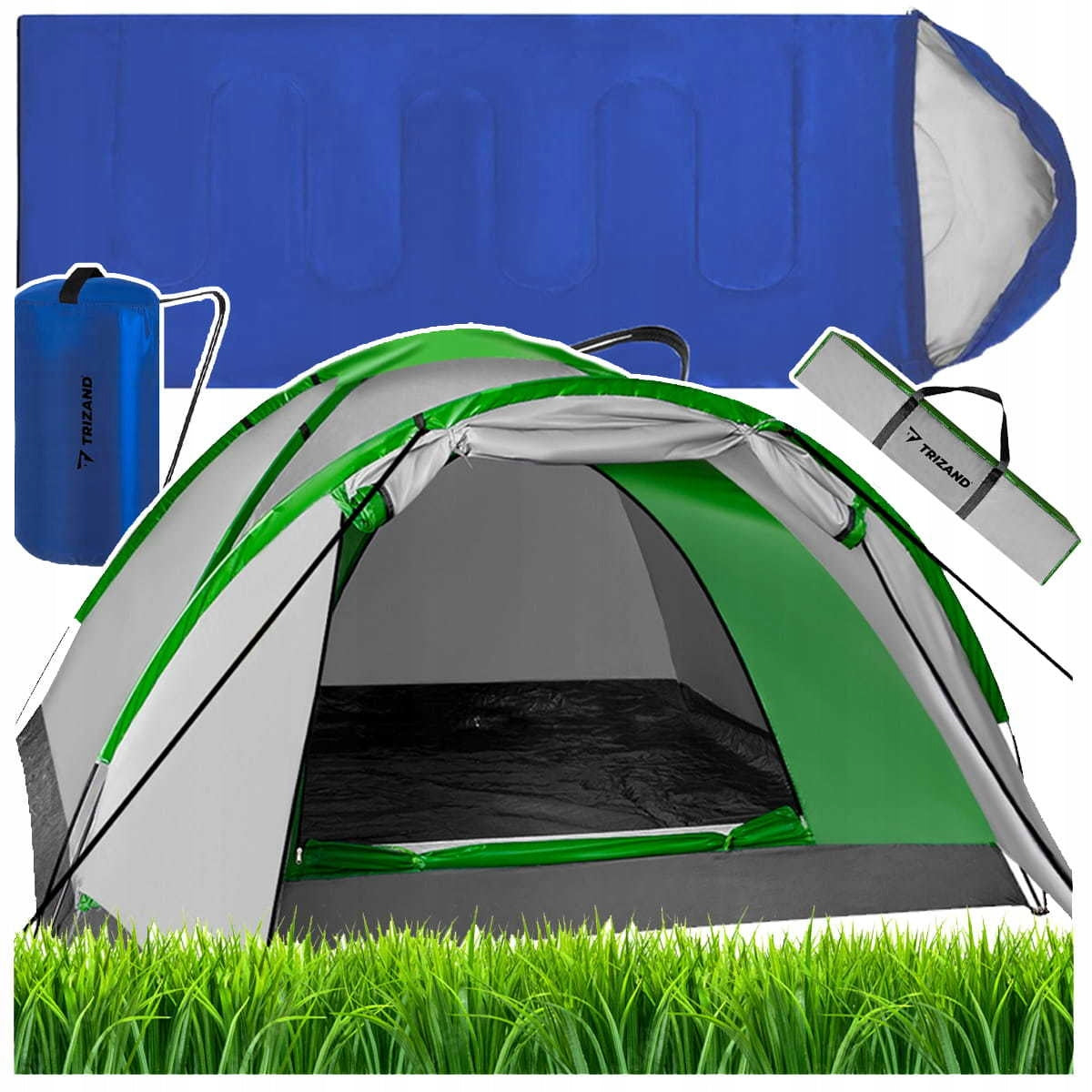 CAMPING TENT FOUR-PERSON 320x200CM + HIKING SLEEPING BAG Manufacturer code D470Z