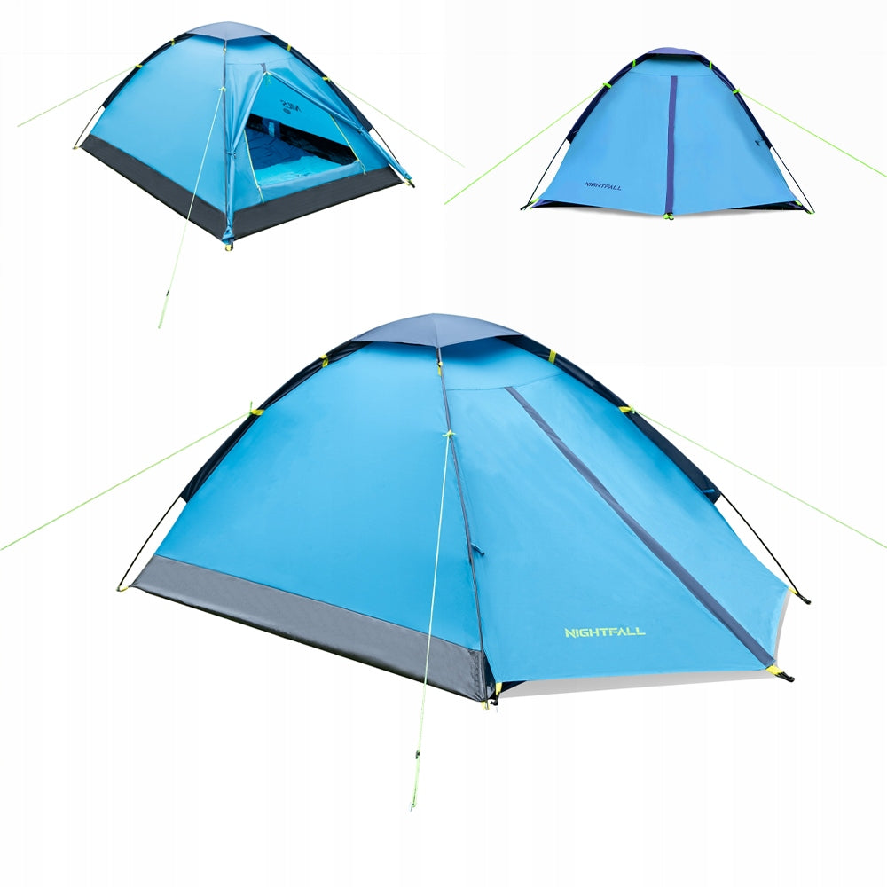 CAMPING TENT NIGHTFALL NILS CAMP WATERPROOF DOUBLE WITH COVER