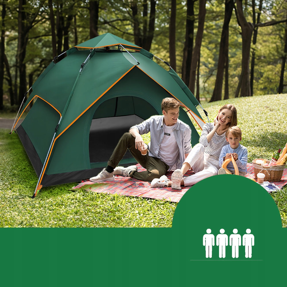 CAMPING TENT SELF-FOLDING 3 4 PERSON OXFORD PU WATERPROOF Manufacturer code 5906656043079