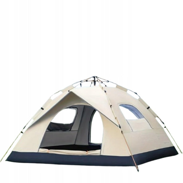 CAMPING TENT SELF-FOLDING TOURIST 4 PERSON BEIGE