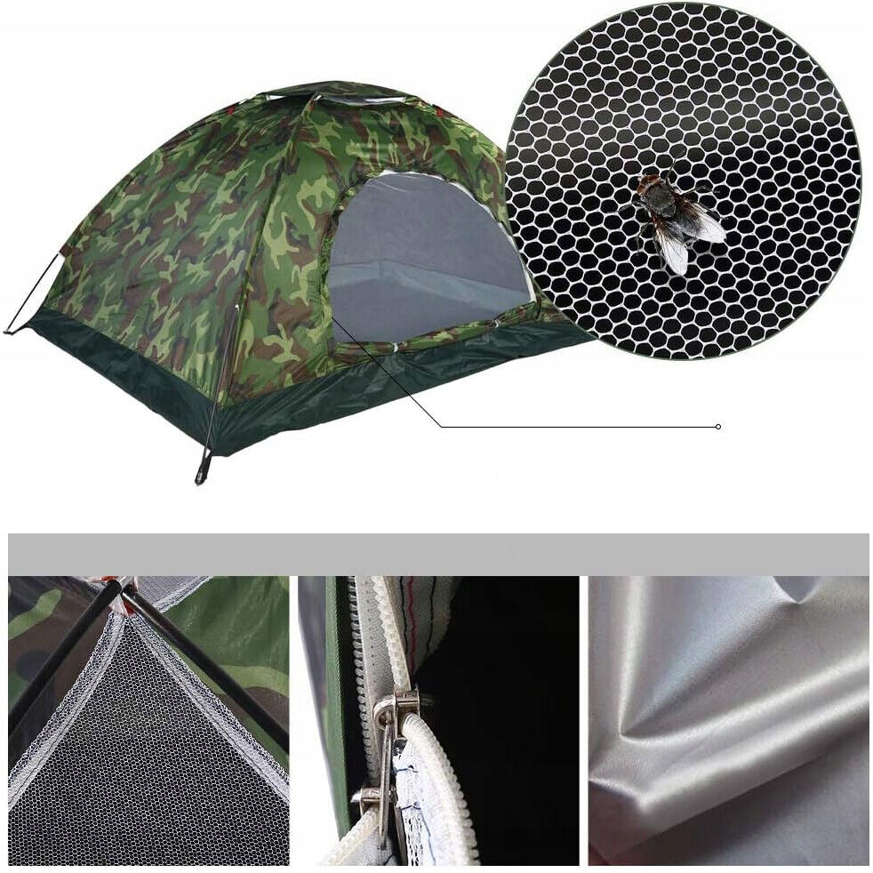 CAMPING TENT, TENT FOR 2 PEOPLE, WATERPROOF TENT WITH BACKPACK Manufacturer code Namiot wędkarski