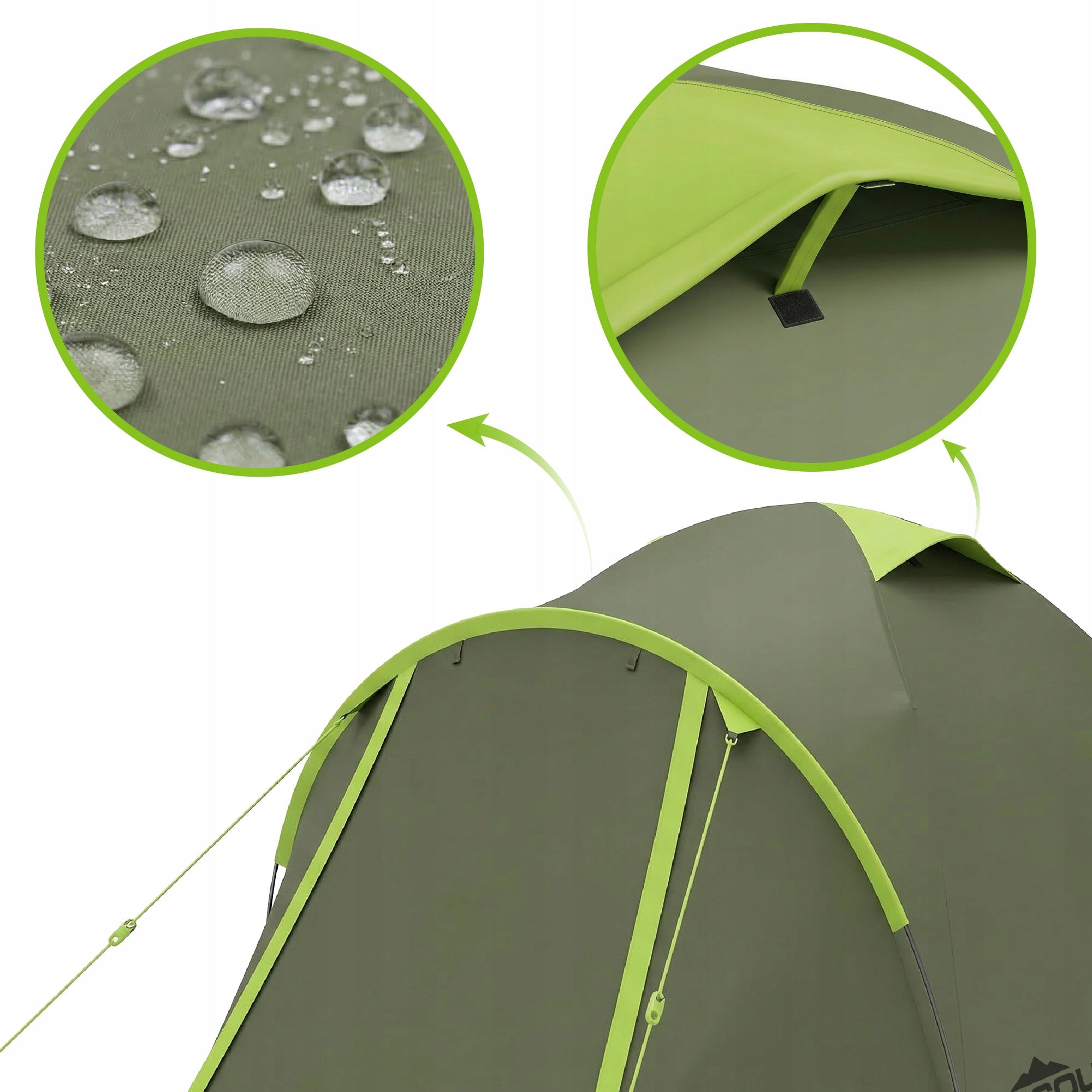 CAMPING TENT TOURIST 2 PERSON WATERPROOF COVER SCOUT VAYOX Waterproofness 4000 mm