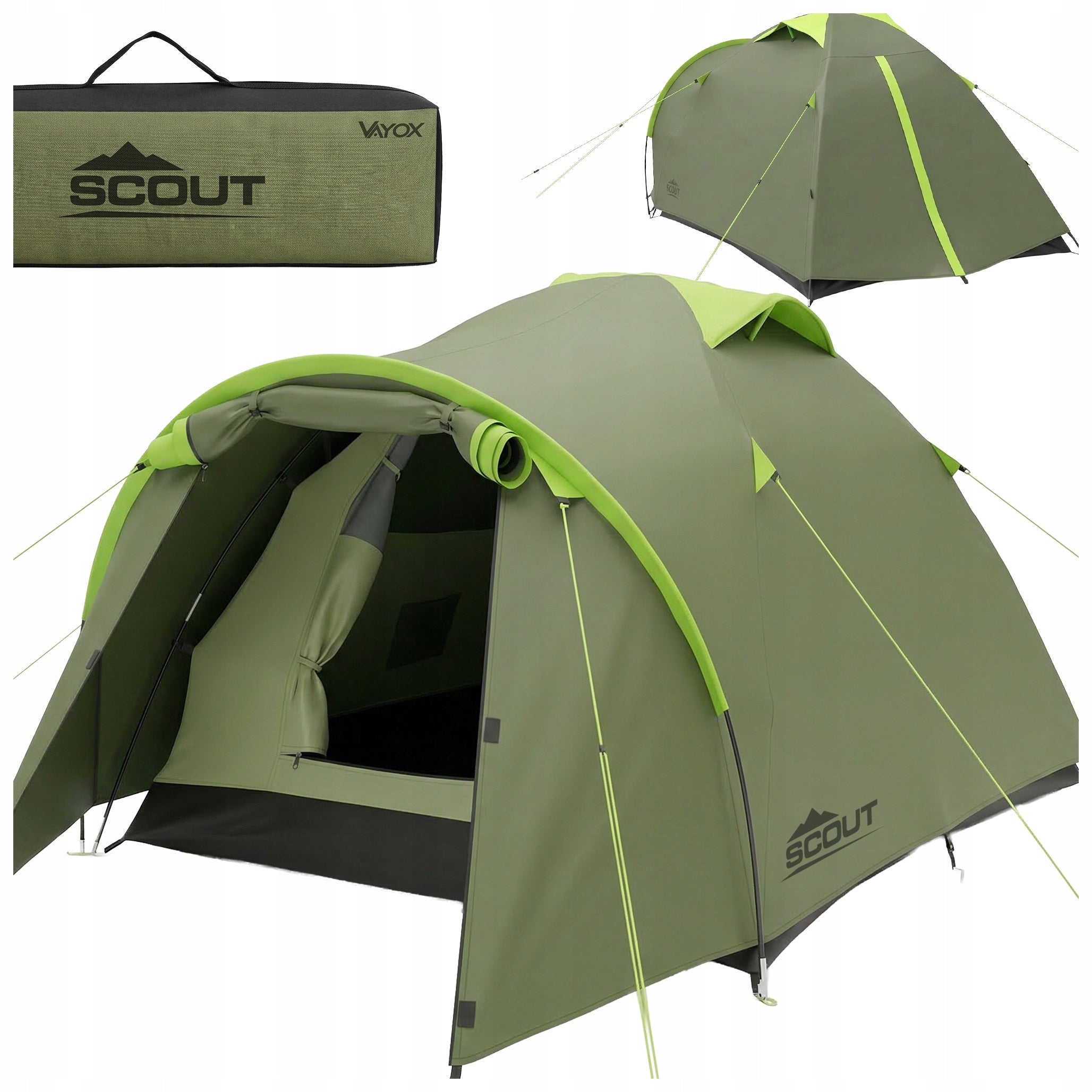 CAMPING TENT TOURIST 2 PERSON WATERPROOF COVER SCOUT VAYOX