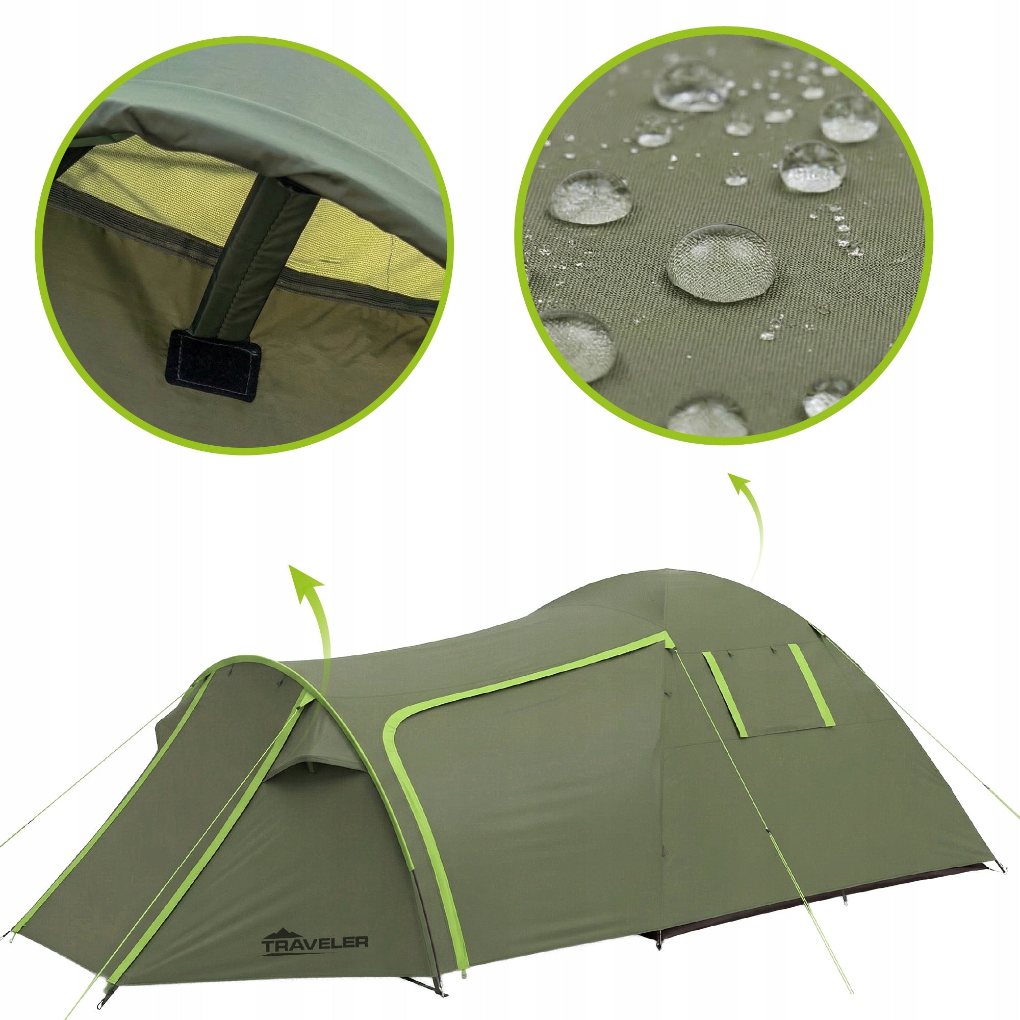 CAMPING TENT TOURIST 3 PERSON WATERPROOF LARGE VESTIBULE VAYOX Brand Vayox