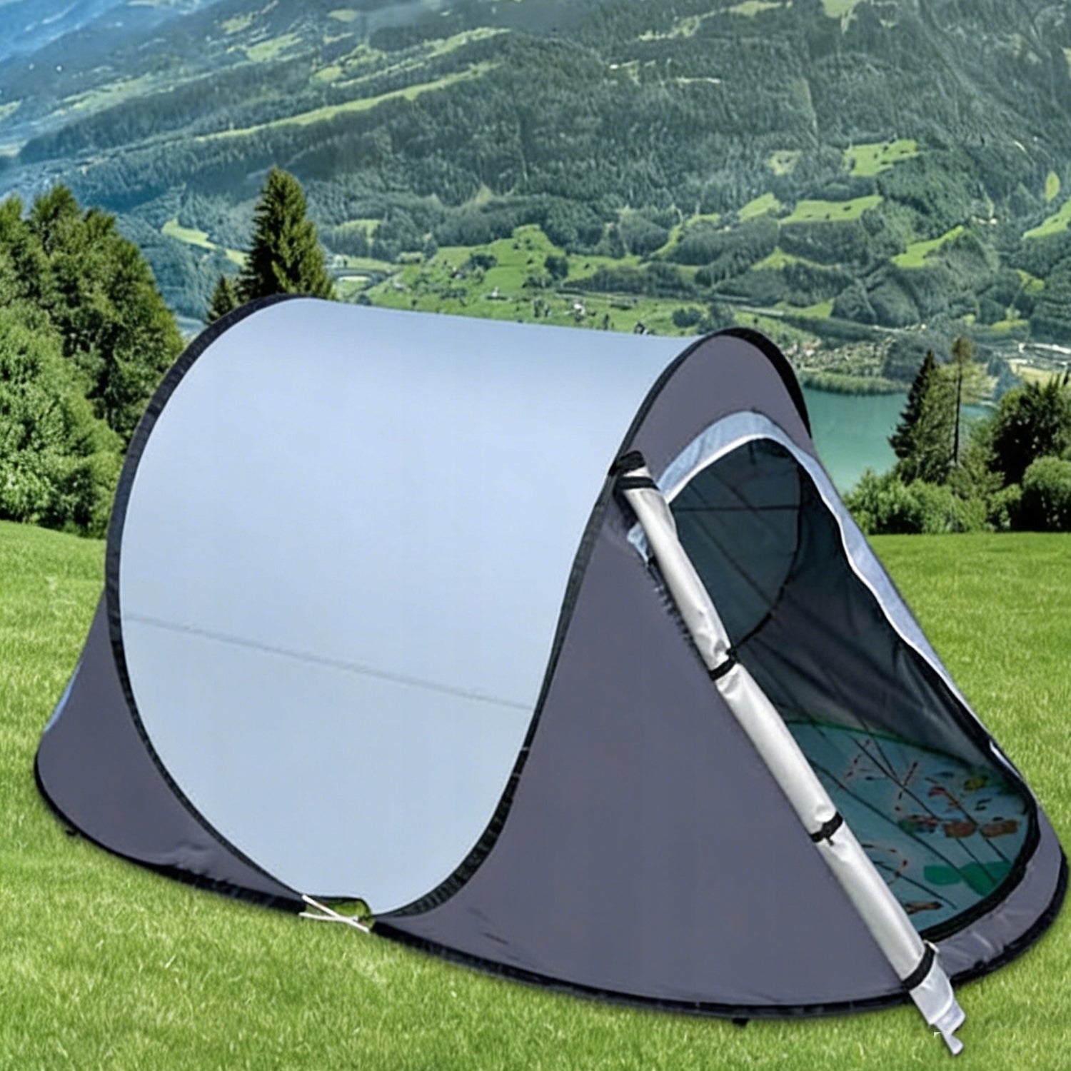 CAMPING TENT TOURIST POP UP 2 PERSON UV 98 PROTECTION FOR FOREST BEACH Brand Malcom