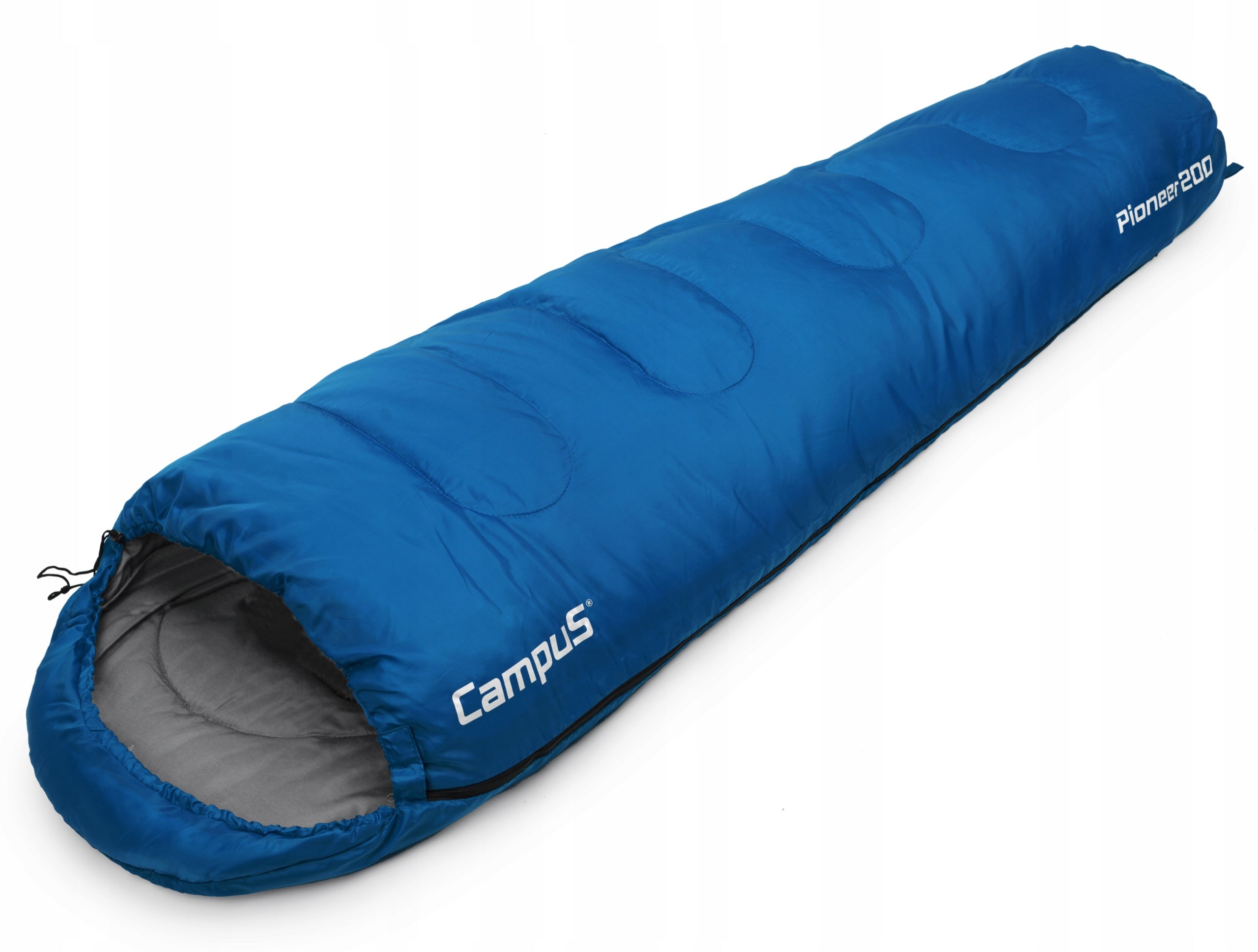 Schlafsack Campus Pioneer 200 R, 200 x 80 x 55 cm, blau 