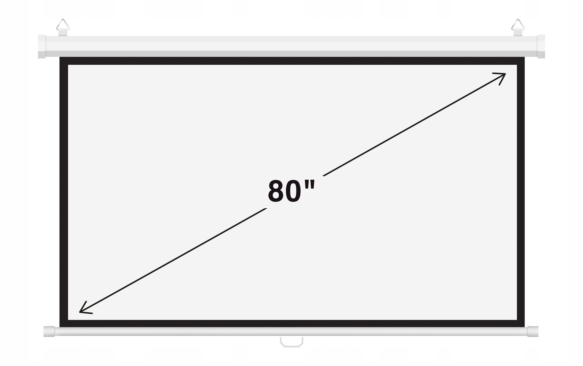 CAMROCK MATTE PROJECTION SCREEN 80 INCHES FOR PROJECTOR WHITE 16:9 Packaging status original