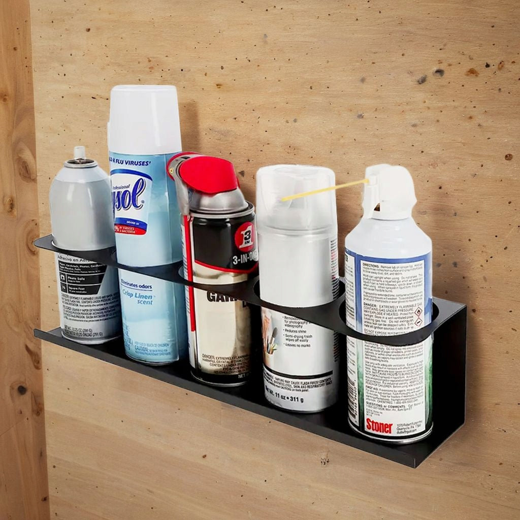 CAN HANGER SPRAYS PAINT FOAM MOUNTING WORKSHOP HOLDER 5 SEATS Kind row hanger