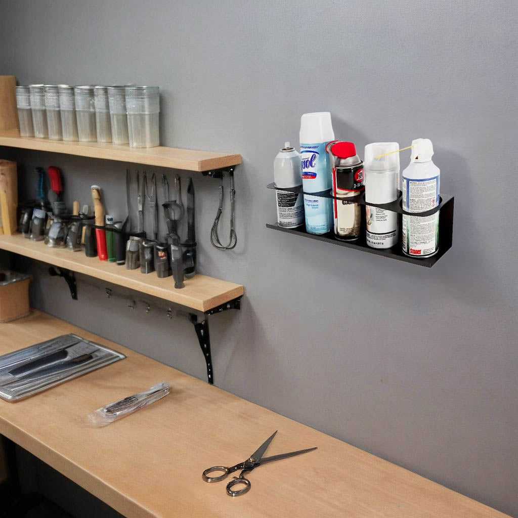 CAN HANGER SPRAYS PAINT FOAM MOUNTING WORKSHOP HOLDER 5 SEATS Packaging status original