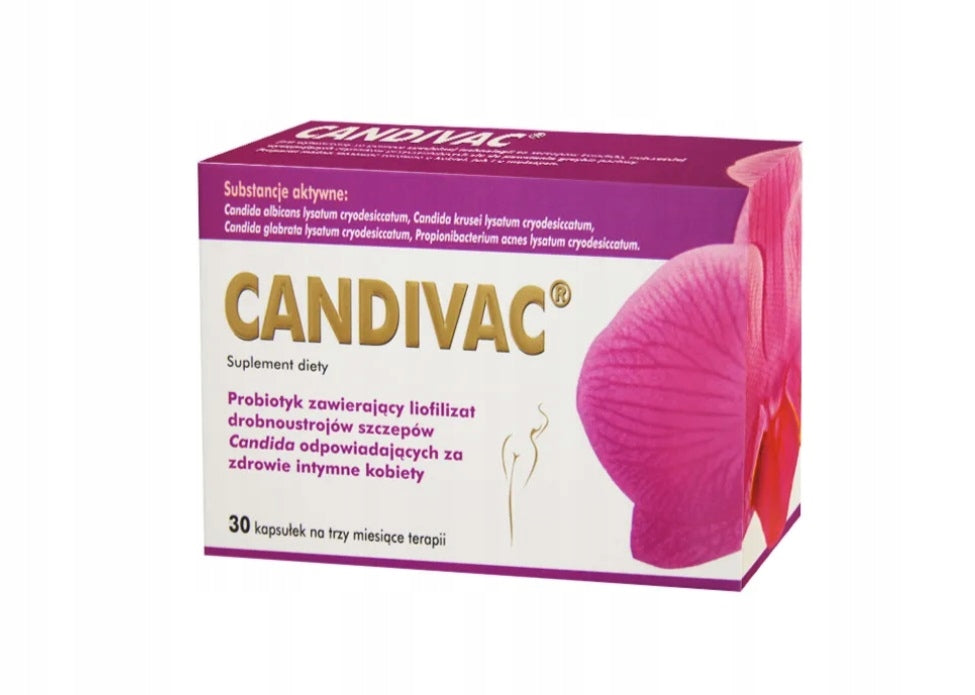 CANDIVAC oral capsules candida candidiasis 30 capsules Packaging status original