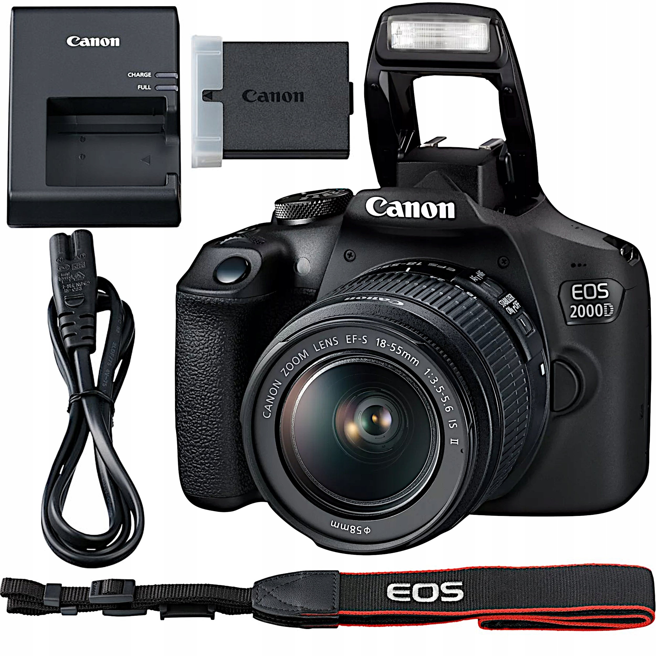 CANON EOS 2000D 18-55 IS II LENS WITH IMAGE STABILIZATION