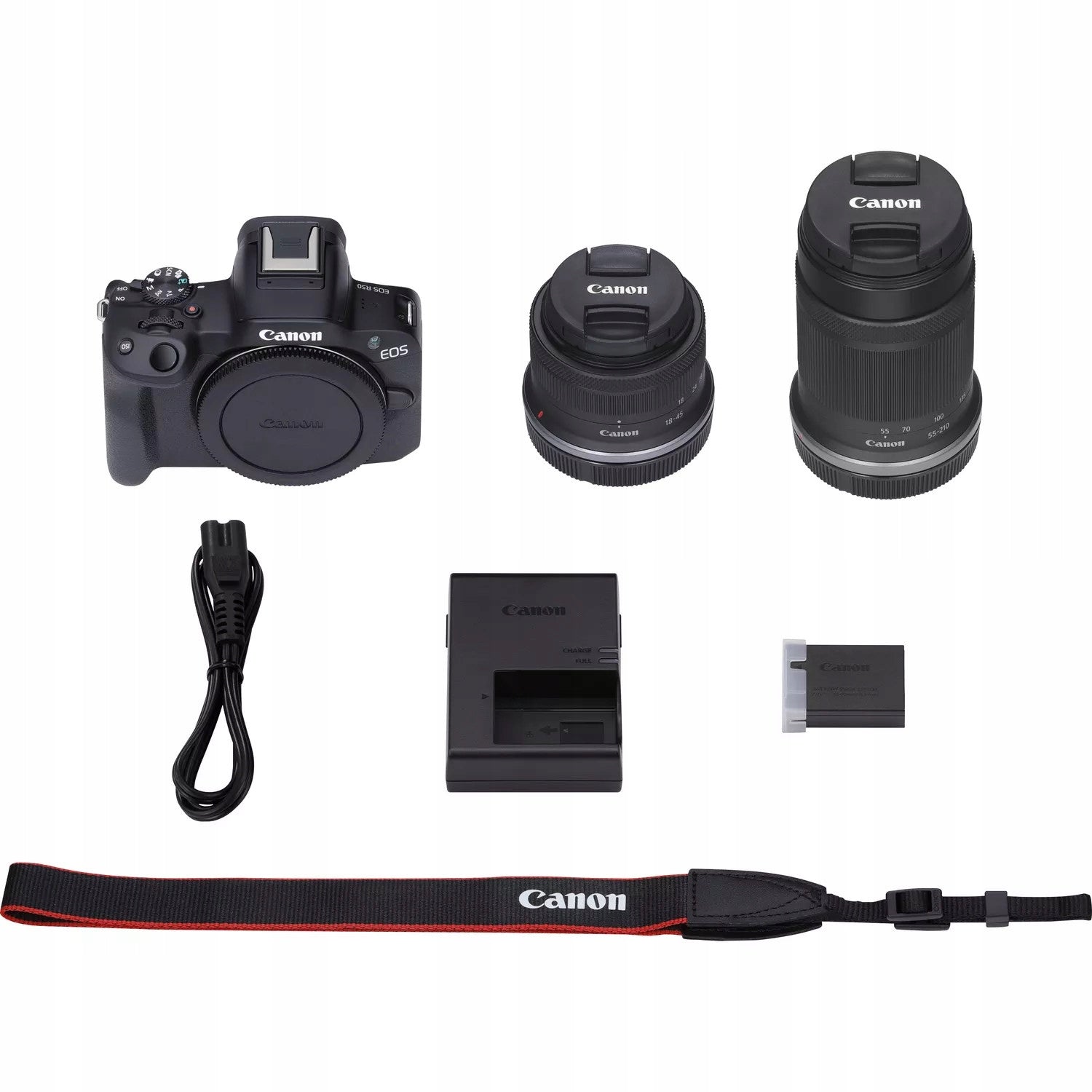 CANON EOS R50 + RF-S 18-45mm F4.5-6.3 IS STM + RF-S 55-210mm IS STM READER Brand Canon
