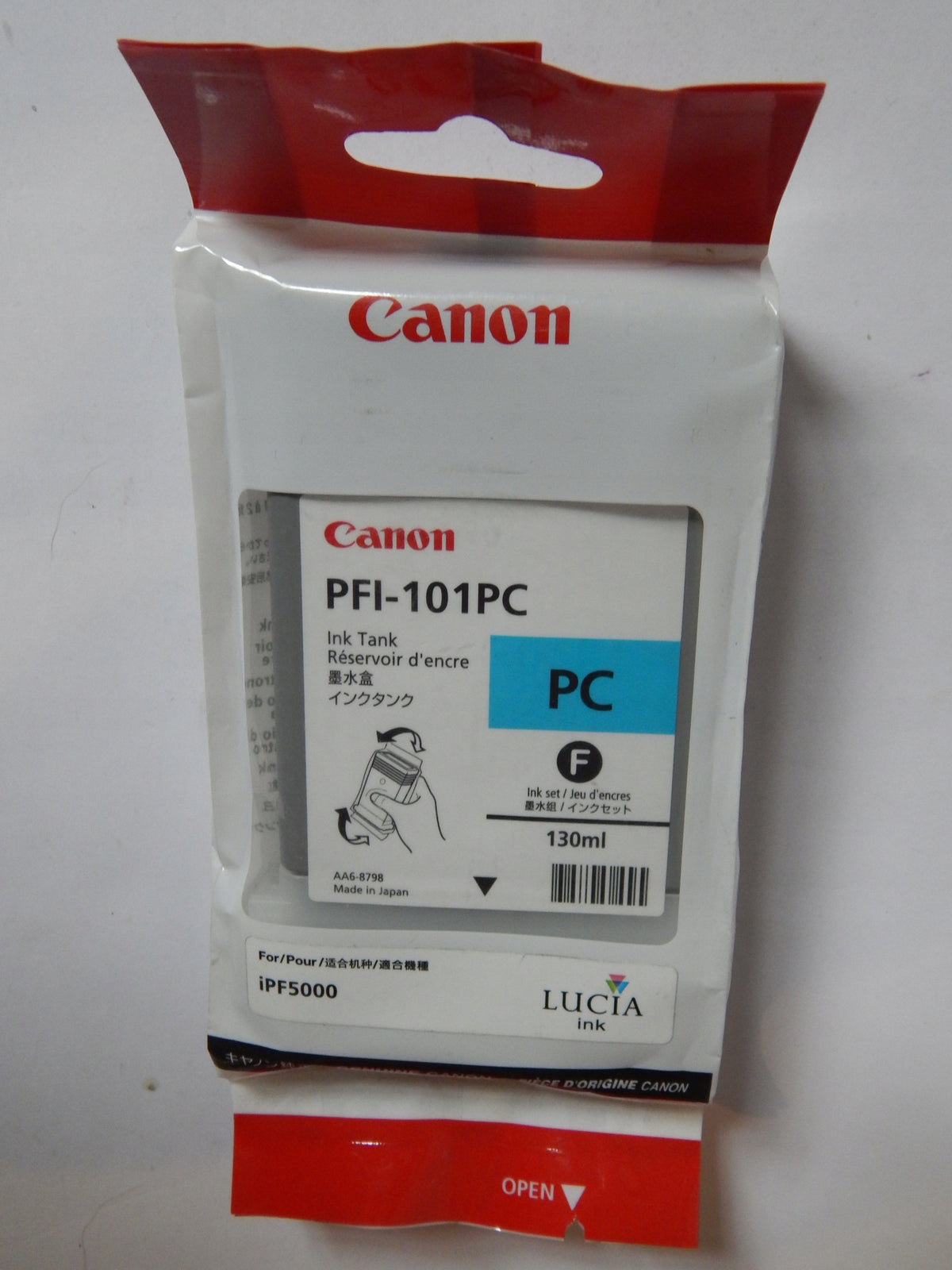 CANON PFI-101PC Photo Cyan iPF5000 ink Packaging status original