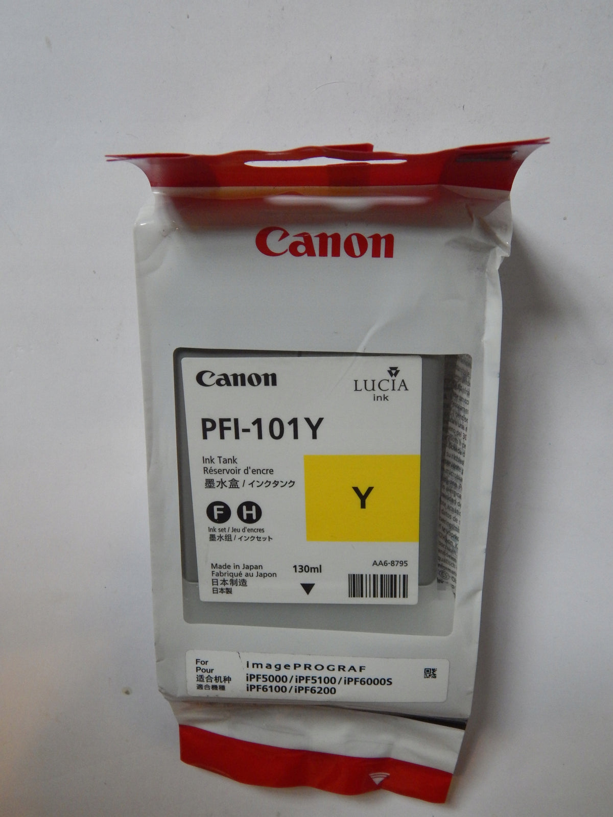 CANON PFI-101Y yellow iPF5000 ink Packaging status original